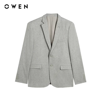 Owen - Áo blazer Slim Fit BLS256124 màu Xám chất liệu Namu