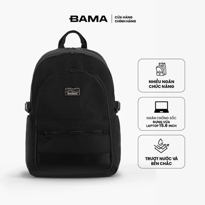 Balo nam nữ đi học đi làm BAMA Backpack NB102 chống nước nhiều ngăn đựng laptop 15,6 inch