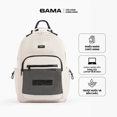 Balo nam nữ đi học đi làm BAMA MF103 chống nước nhiều ngăn đựng laptop 15 6 inch