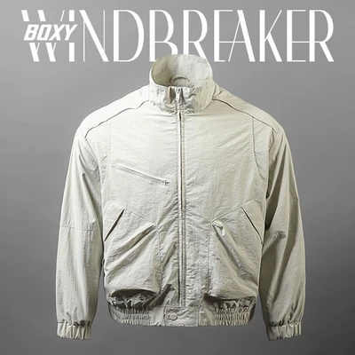 [LUXURY ITEM] Áo Khoác Gió Nam 2 lớp BOXY WINDBREAKER TORANO Relaxedfit Cổ Cao Thêu Logo, Phong Cách GWCW805