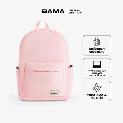 Balo nam nữ đi học đi làm BAMA New Basic Backpack NB110 chống nước nhiều ngăn đựng laptop 13 14 inch