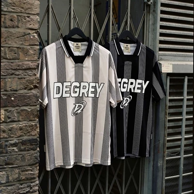Áo Polo Degrey Athlete sọc ĐEN/ KEM
