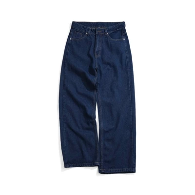 DARK BLUE WIDE STRAIGHT JEANS WHOSE - Quần jeans ống đứng wide fit Whose Studio 1683