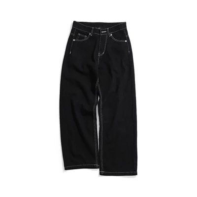 BLACK CHỈ TRẮNG WIDE STRAIGHT JEANS WHOSE - Quần jeans ống đứng wide fit Whose Studio 1720