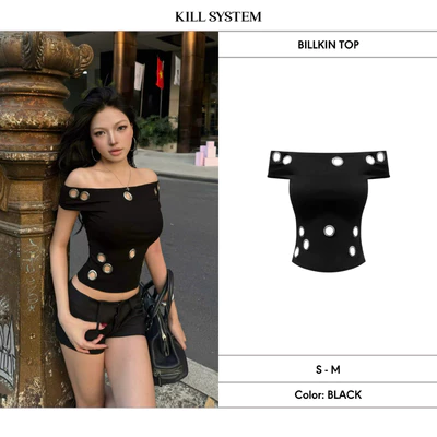 Áo thun bẹt vai mắt cáo BILLKIN - 𝐊𝐈𝐋𝐋 𝐒𝐘𝐒𝐓𝐄𝐌