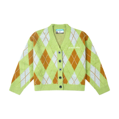 “WHENEVER” ÁO KHOÁC CARDIGAN HOA TIẾT - COZY PLAID KNIT CARDIGAN / GREEN