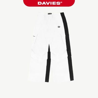 Quần ống rộng nam nữ túi hộp DAVIES vải dù màu đen, trắng ống rộng local brand DSS Helis Pants I D35-Q2