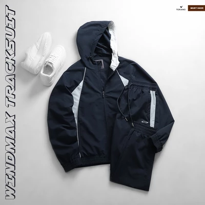Quần Áo Khoác Gió Nam WIND TRACKSUIT TORANO 2 lớp can phối màu in logo Cản Gió, Giữ ấm GWCW902- GWBW902