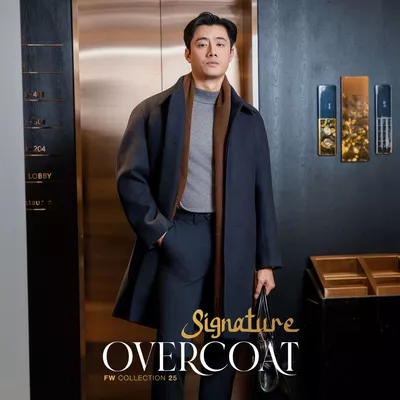 Áo măng tô dạ SIGNATURE OVERCOAT TORANO cổ bẻ dáng dài thanh lịch, chất dạ cao cấp mềm mịn GWTM501