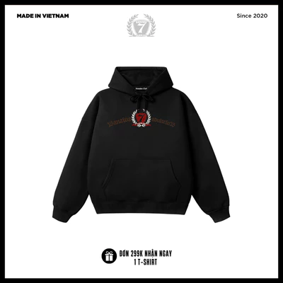 Áo Hoodie Nỉ Bông Unisex Banawa - Hoodie Black Bling | Local Brand Chính Hãng