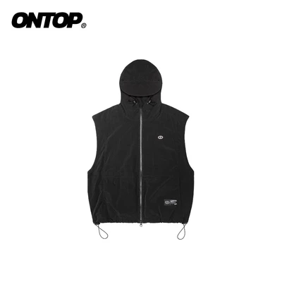 Áo gile gió nhăn 2 lớp có mũ ONTOP | O-AK1