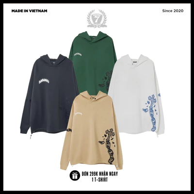 Áo Hoodie Nỉ Da Cá Unisex Banawa - Hoodie Chain | Local Brand Chính Hãng