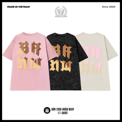Áo Thun Wash Unisex Banawa - Tee BANW Monogram | Local Brand Chính Hãng