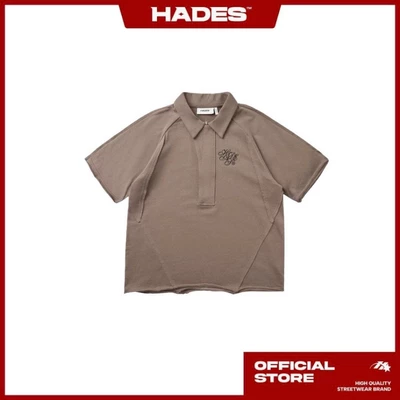 HADES SPLICE POLO - Áo polo vải chân cua màu nâu - HADES Brand chính hãng