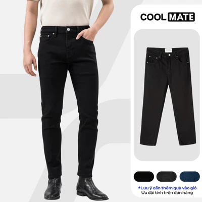 [TẶNG TẤT]Quần Jeans Nam Basics dáng Slim fit bền bỉ, tôn dáng, quần đi làm đi chơi dạo phố Coolmate