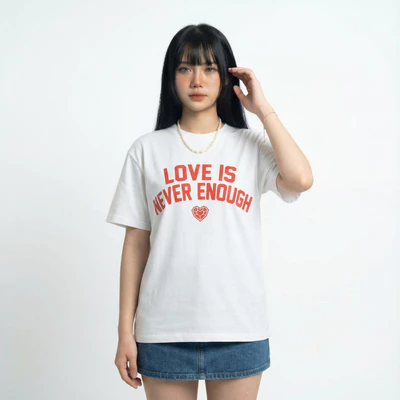 Áo thun Nữ "LINE" unisex nam nữ cotton Onism Basic Garment Trắng - Basic tee