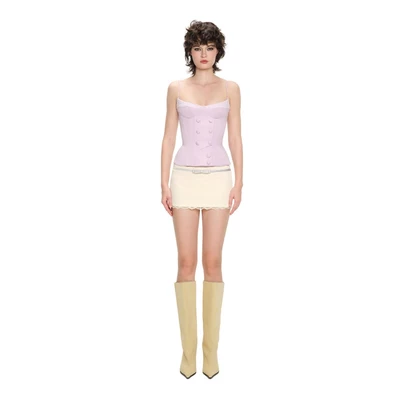 LSOUL Áo Corset Tôn Dáng Ailee Top + Chân Váy Lisa Chất Da Cạp Trễ Ron Skirt