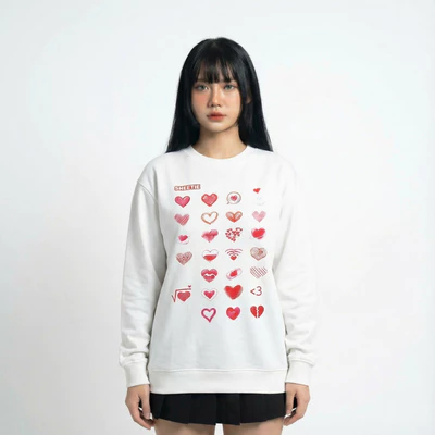 Onism x SWT - Áo Sweater Unisex Màu Trắng