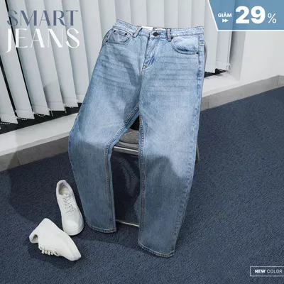 Quần Jeans SMART JEANS TORANO Nam basic regularfit thêu logo ở túi đồng hồ dày dặn siêu bền không phai màu GABJ902