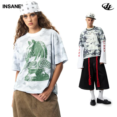 Áo Thun InsaneClo KNIGHT CAMO TEE Form Unisex Vải Lưới Jersey