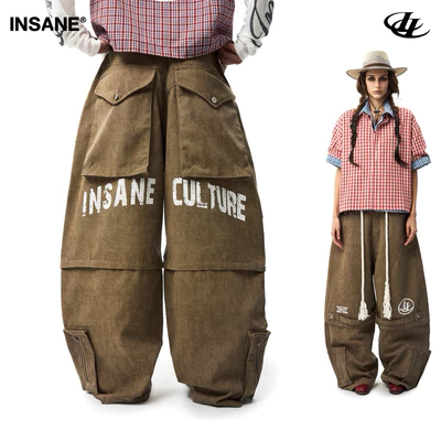 Quần Dài InsaneClo STRAP PANTS Form Baggy Unisex Vải Bố Cotton