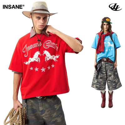 Áo Thun InsaneClo TWIN HORSE TEE Form Unisex Vải Thun Cotton