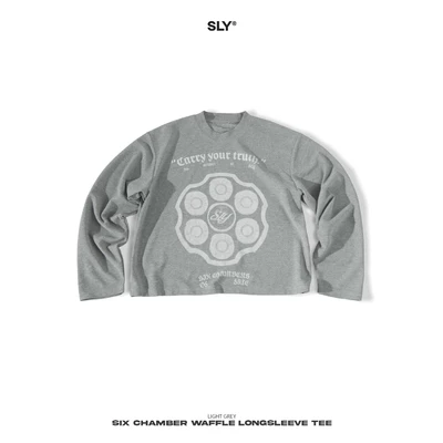 Áo thun tay dài SLY Longsleeve Waffle Six Chamber Grey