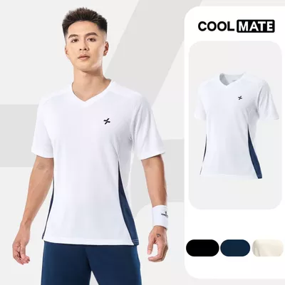 Áo thun Tshirt thể thao nam Pickleball Promax Sideflow cổ V-neck co giãn thấm hút tốt Coolmate