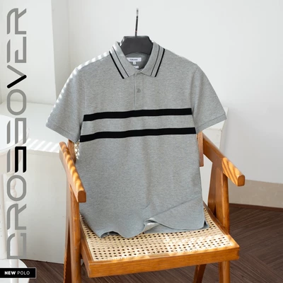 Áo polo CROSSOVER POLO TORANO kẻ bo tay lịch thiệp, thoải mái, chống tĩnh điện GSTP068