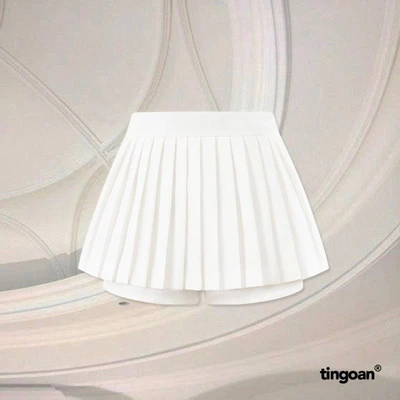 TINGOAN® X KOL- Chân váy thêu chữ "TINGOAN" xếp ly tingoan