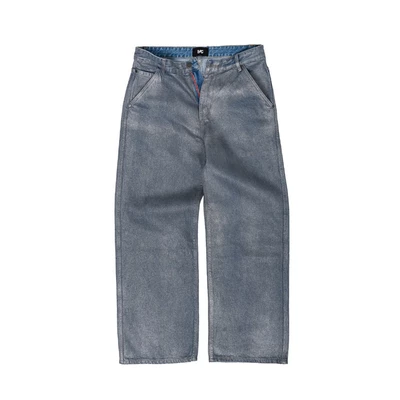 MAHU - QUẦN JEANS PHỦ BẠC ỐNG SUÔNG