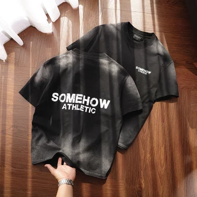 [N] Áo Thun Boxy Nightfall Gradient Vải Cotton Thoải Mái Thoáng Mát Dễ Mặc, AT0349 SOME HOW STORE