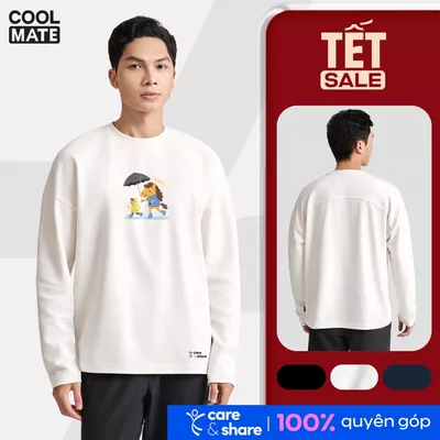 [BST 2026]Áo dài tay nam nữ Relax Care & Share IN Ngựa Ô Coolmate