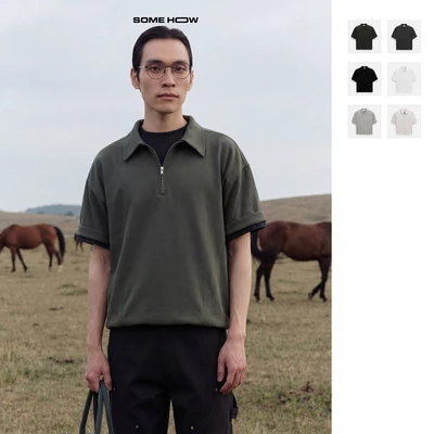 [N] Áo Polo Oversize Zipper 360GSM, Cotton 360GSM Đứng Form Thoải Mái Dễ Phối, PL0209 SOME HOW STORE
