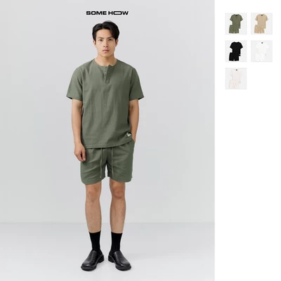 [N] Set Linen Top Short The Shift Vải Cotton Thoải Mái Dễ Mặc Tiện Dụng, SB0058 SOME HOW STORE