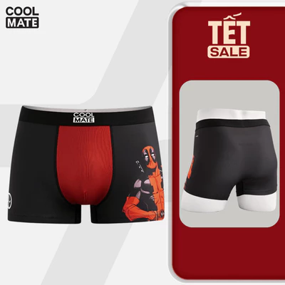 [BST MARVEL]Quần lót nam Trunk Deadpool II mềm mại, co giãn, thấm hút Coolmate
