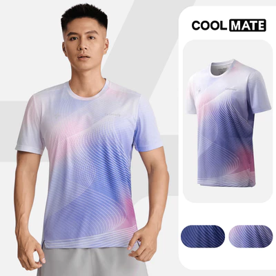 Áo Thun nam TShirt thể thao chạy bộ Airflow Luman Wave siêu nhẹ, thấm hút, thoáng khí Coolmate