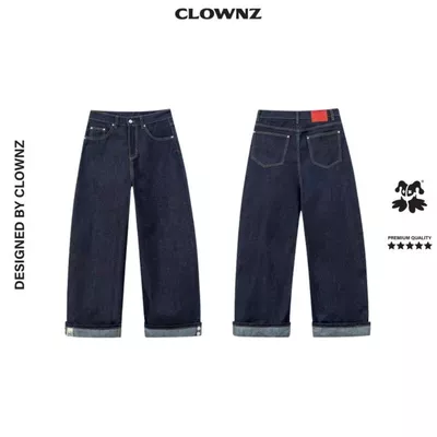 Quần dài LDZN Raw Denim Jeans unisex nam nữ quần baggy jeans