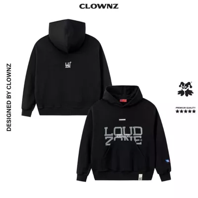 Áo hoodie LOUDZONE Basic Black Hoodie local brand form rộng đồ mùa đông nam nữ unisex