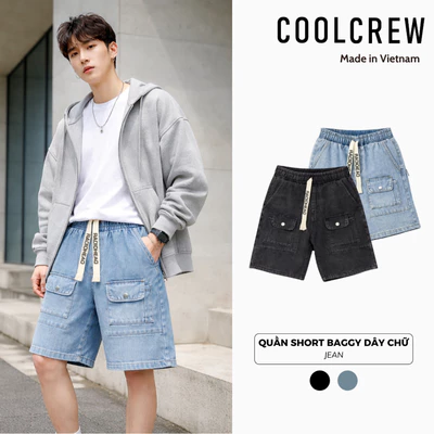 Quần Short Jeans Baggy Retro 𝐂𝐎𝐎𝐋𝐂𝐑𝐄𝐖 Unisex Nam Nữ