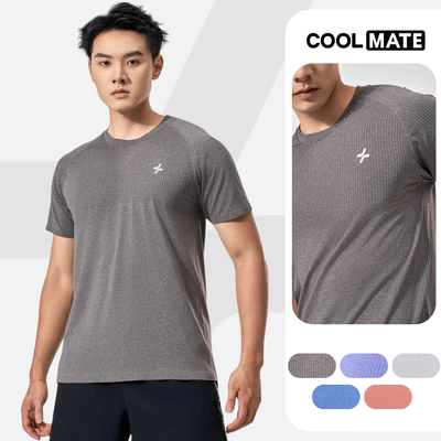 [MUA 3 GIẢM 12%]Áo thun thể thao nam tập gym pickleball Training Seamless Body Mapping mát lạnh thoáng khí Coolmate