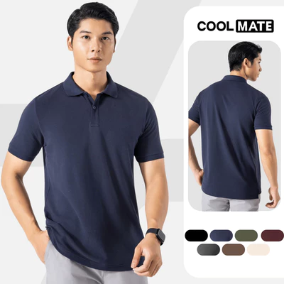 Áo Polo nam Pique Basic Cotton 100% Ready To Wear thoáng mát, vải mềm thoải mái Coolmate