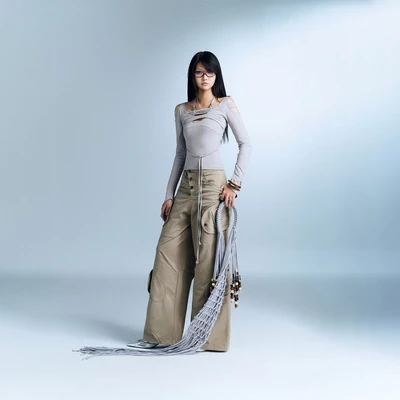 PAISLEY PANTS (BEIGE) BunnyHill SSSB25