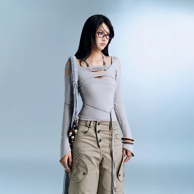 SERAFIN TOP (GREY) BunnyHill SSSB19