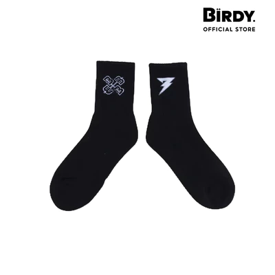 Tất vớ đen trơn Birdybag phụ kiện thời trang nam nữ cổ cao unisex localbrand chính hãng