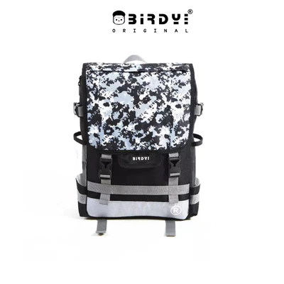 Balo nam nữ đựng laptop 13inches phối họa tiết cam BIRDYBAG - BASIC TWO Local Brand