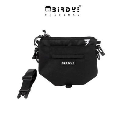 Túi đeo chéo nam nữ màu đen FLEXIBLE Bag nhỏ gọn cao cấp vải canvas chống nước thương hiệu Birdybag