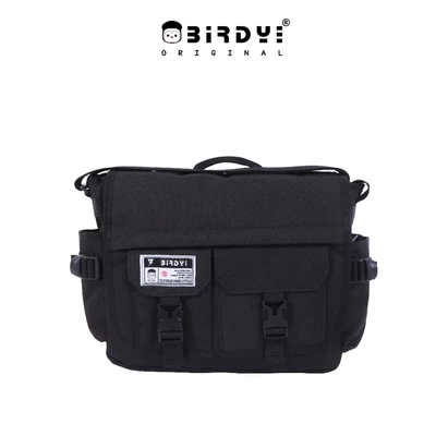 Túi đeo chéo Basic Bag POCKETS MESSENGER BAG nam nữ unisex size laptop 13inch vải Polyester Canvas thương hiệu Birdyba