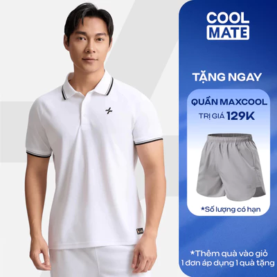 [TẶNG QUẦN SHORT]Áo Polo thể thao Nam Pickleball Driveshot Essentials thấm hút, co giãn, nhanh khô Coolmate