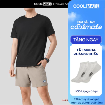 [TẶNG TẤT]Set đồ bộ Áo thun 220gsm và Quần nam Travel Shorts 7inch, set dạo phố du lịch Coolmate